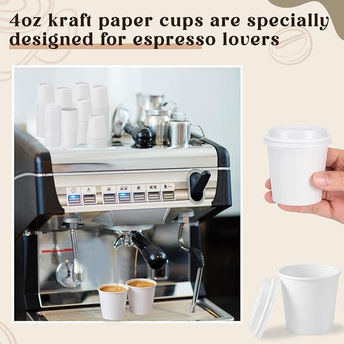 100 Sets 4 oz Disposable Espresso Cup - Image 6