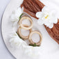 Efavormart 4 Pack White Artificial Flower Napkin Rings by efavormart