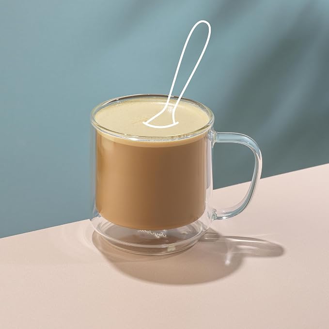 JoyJolt Haven Stackable Double Wall Glass Mugs, Double Wall Glass Coffee Cups - Image 7