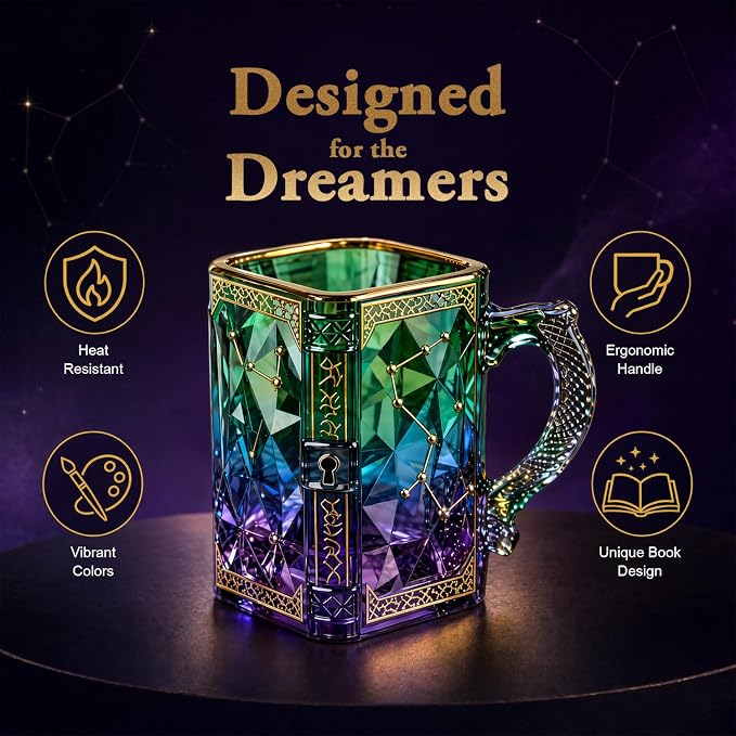 FACE N FACE Zodiac Glass Mug, 8 oz Celestial Constellation Coffee & Tea Cup - Image 3
