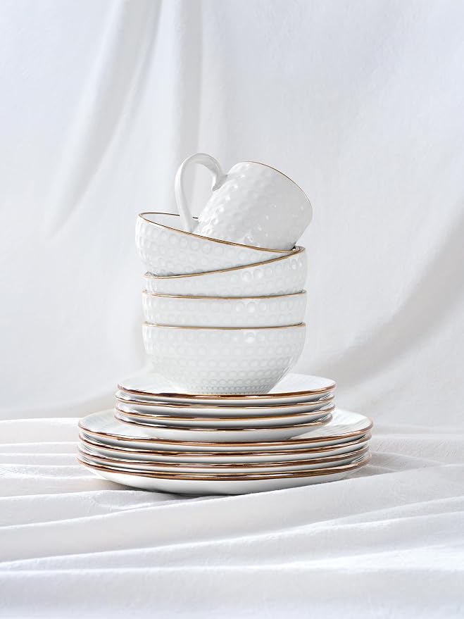 Famiware Ceramic Plates and Bowls Sets, Chip & Scratch Resistant, Microwave & - Image 7