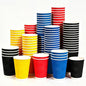 MOUMOULIFE 12 oz Disposable Paper Coffee Cups, 100 Pack 4-Color Assortment by moumoulife