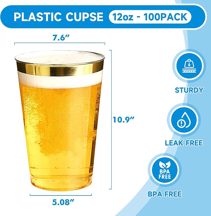 RACETOP 12 oz Disposable Plastic Cups - Image 2