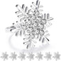 ZeeDix Christmas Silver Snowflake Napkin Rings Set of 8, Napkins Ring for Dinning Table - Rustic Dinner Tables Decoration for Wedding Receptions Christmas Thanksgiving Holiday Party Dinner Parties