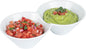 Restaurantware-9.1 x 4.9 x 2.3 Inch Double Dip Bowls, 1 Microwavable Condiment Server - 2 Compartments, Microwavable, White Porcelain Dip Tray, Dishwashable, For Snacks, Condiments, Or Toppings