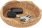 Hipiwe Round Key Basket Bowl for Entryway 7.3" Natural Rattan Fruit Bowl Woven Wicker Basket Serving Tray Rattan Organizer Decorative Baskets for Kitchen Counter Bedside Living Room
