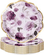 WRAPAHOLIC 25Pcs Floral Paper Plates by WRAPAHOLIC