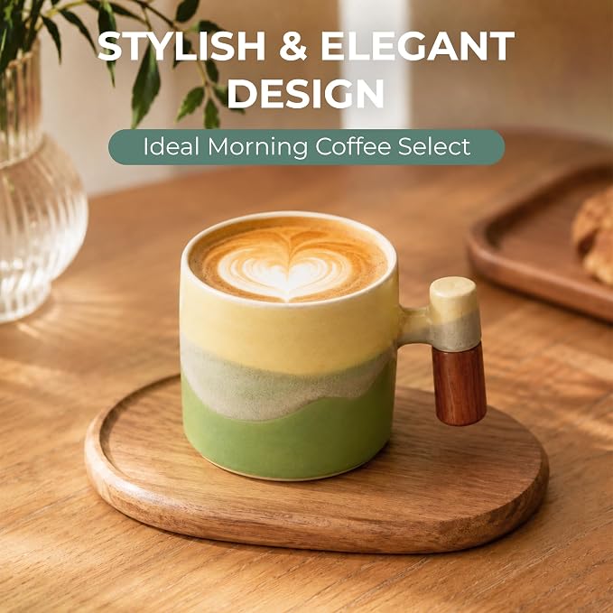 2.5oz Ceramic Espresso Cups, Earthy Colors | Porcelain Espresso Shot Cups Set - Image 3