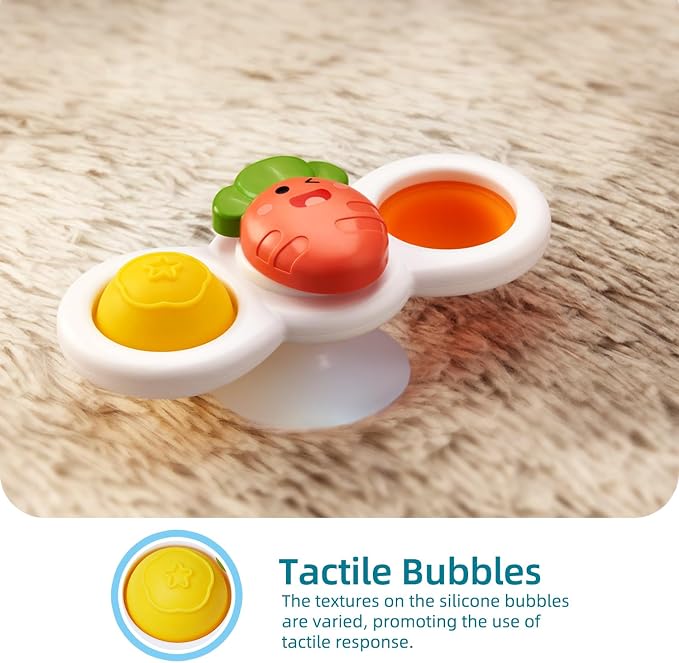 LiKee Strong Suction Cup Fidget Rotating Sensory Bath Toys - Image 2
