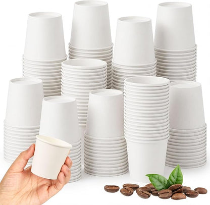 100 Pack 4oz Mini Coffee Cups Disposable Paper Cups Hot or Cold Beverage Cup by Unknown