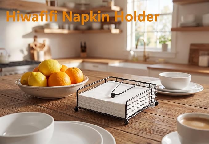 hiwafifi Napkin Holder for Table, Flat Napkin Dispenser - Image 3