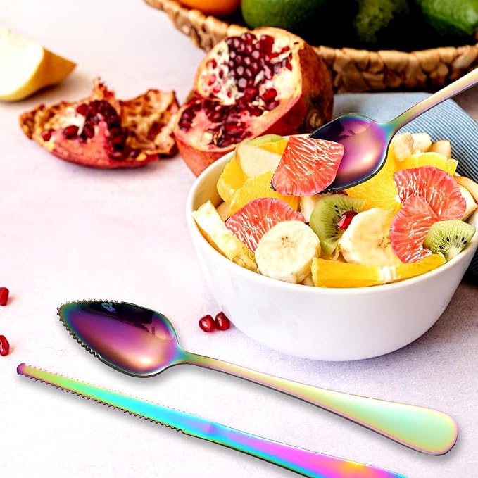 3pcs Serrated Grapefruit Spoons and Knife Set, Stainless Steel Grapefruit - Image 7