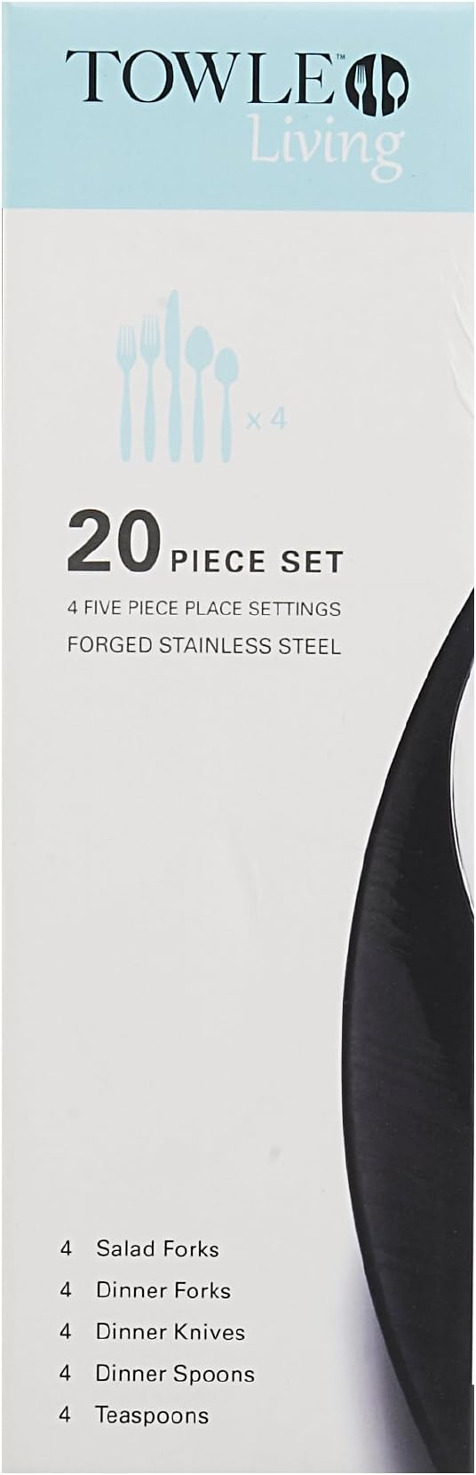Towle Living Dream 20-Piece Stainless Steel Flatware Set, Service - Image 10
