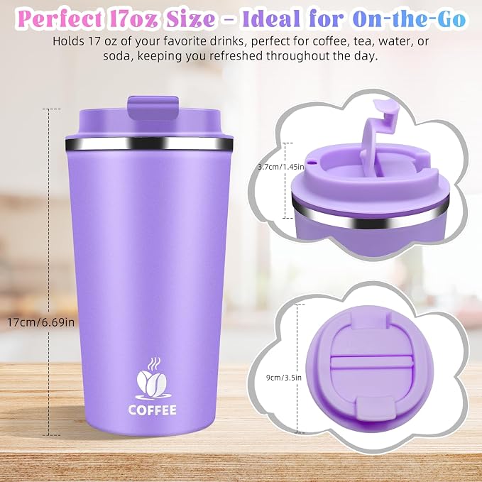 17oz Insulated Travel Coffee Mug - Image 5