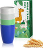 Homienly Drinking Glasses & Everyday Kids Tumblers Wheat Straw Cups 4-Pack Set by HOMIENLY
