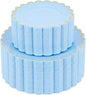 LIYH 100 Pcs Baby Blue Plastic Plates, Wide Gold Scalloped Edge by LIYHLoveinyourheart