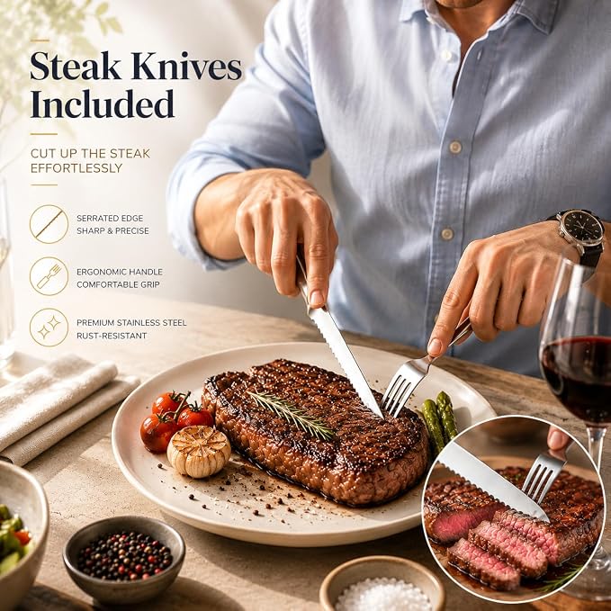 49-Piece Stainless Steel Silverware Set - Image 6
