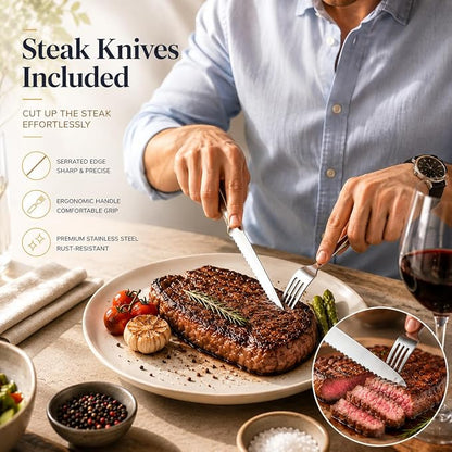 49-Piece Stainless Steel Silverware Set - Image 6