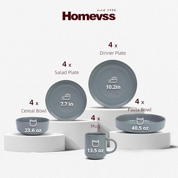 HomeVSS 20-Piece Dinnerware Set - Image 2