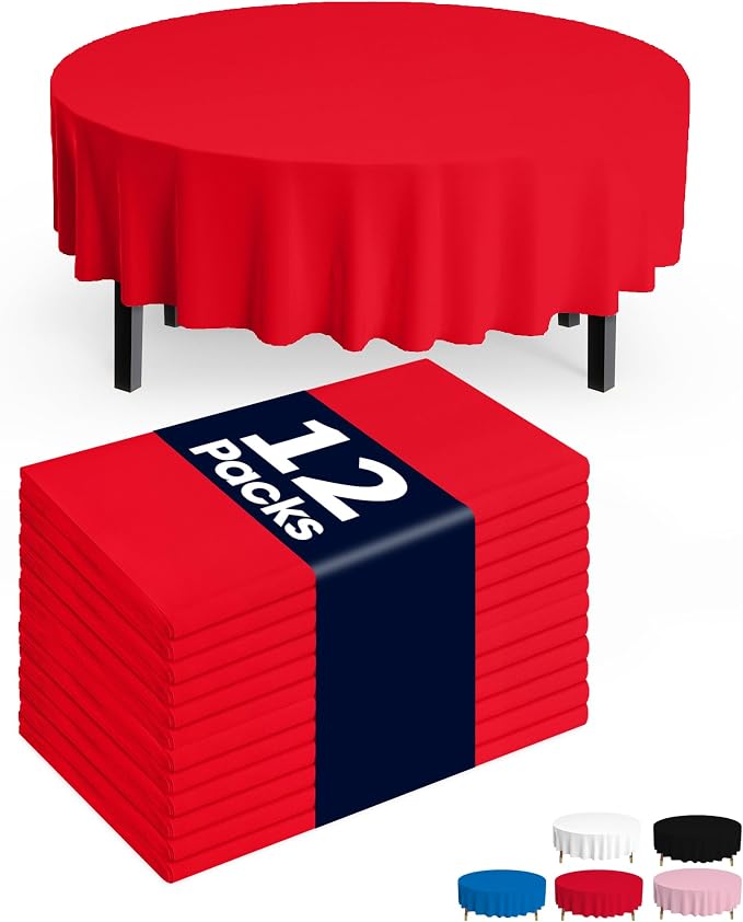 Pureegg Plastic Table Cloth Disposable 12 Pack, Valentines Day, Thanksgiving by Pureegg