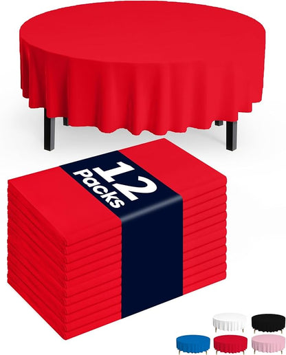 Pureegg Plastic Table Cloth Disposable 12 Pack, Valentines Day, Thanksgiving by Pureegg