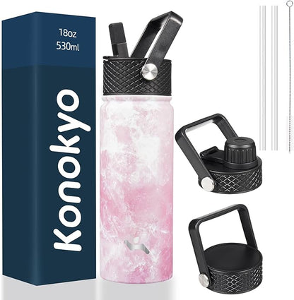 Konokyo 18 oz Insulated Stainless Steel Water Bottle by Konokyo