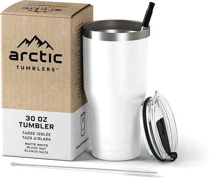 | 30 oz Matte White Insulated Tumbler by ArcticTumblers