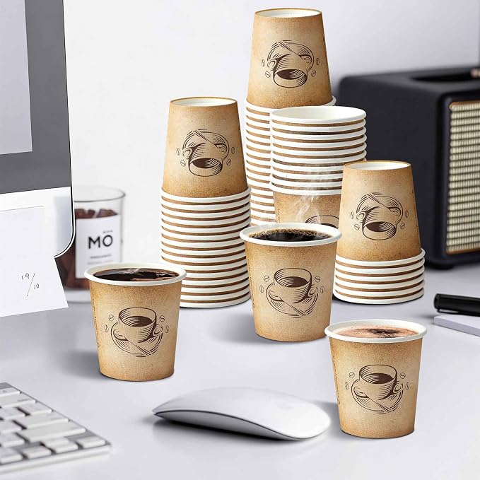 Clawsoff 300 Pack 6 oz Small Coffee Cups Disposable Paper Espresso Cups | - Image 5