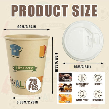 12 OZ 25 Pack Disposable Cups Paper Coffee Cups - Image 3