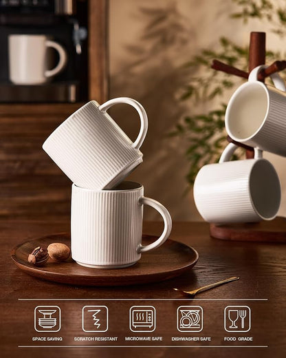 famiware Coffee Mug Set for 6, Star 16 oz Catering Mugs Cup Set - Image 7