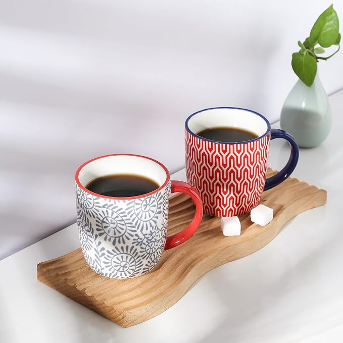 Selamica 10 OZ Coffee Mugs Set of 4, Small Coffee Cups Ceramic - Image 2