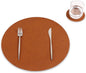 Set of 8 PU Leather Placemats, Waterproof Coffee Coasters, Kitchen Table Mats, Easy to Wipe Off for Dining Round Table