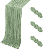 3 Pack Sage Green Cheesecloth Table Runner, 17 x 108 Inch, Gauze Cheese Cloth by Yorcari