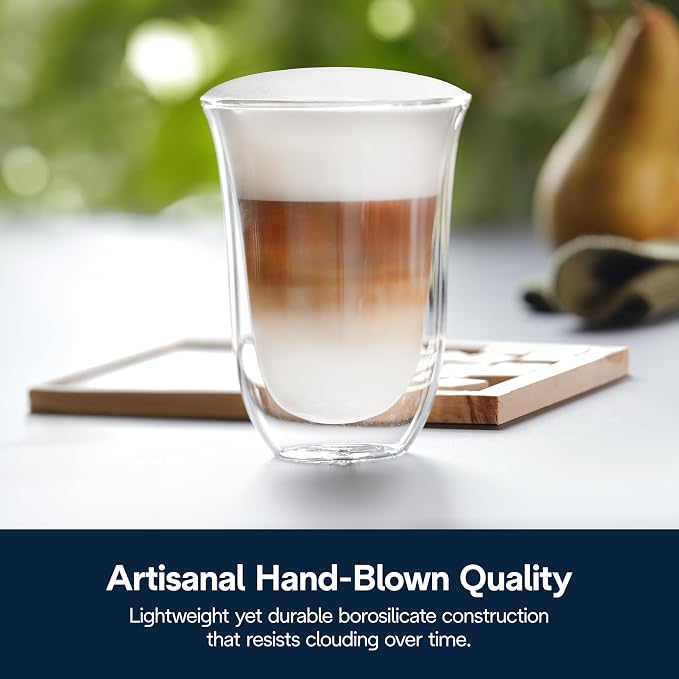 De'Longhi DeLonghi Double Walled Thermo Latte Glasses, 330 milliliters - Image 5
