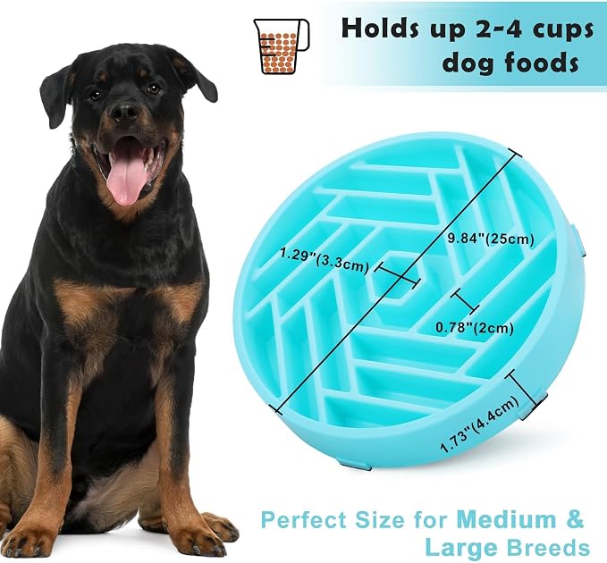 TOBYTO Slow Feeder Dog Bowls Large Medium Breed, Anti-Choking Slow Eating Dog - Image 5
