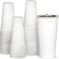 GUSTO 20 oz Disposable White Paper Cups Hot Coffee Cups | Eco-Friendly Material by GUSTO