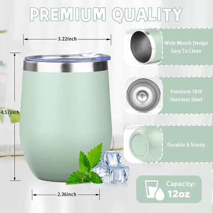 12oz/6 Pack Stainless Steel Wine Tumbler - Image 2