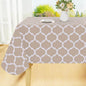 Smiry Rectangle Table Cloth, Waterproof Vinyl Tablecloths with Flannel Backing for Rectangle Tables, Wipeable Spillproof Plastic Tablecloth for Dining, Camping, Indoor and Outdoor (60"x102", Khaki)