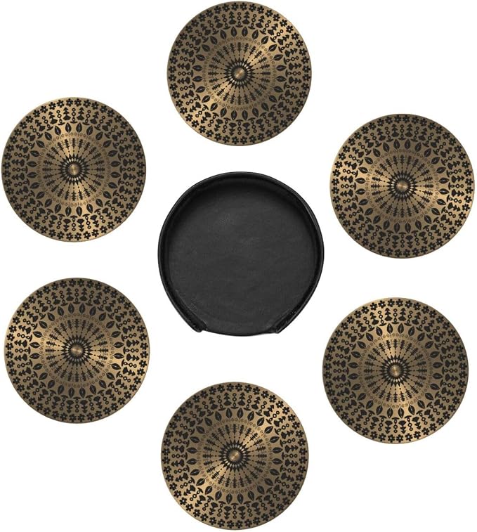 Drink Coasters with Holder Stand Set of 6 - Image 5