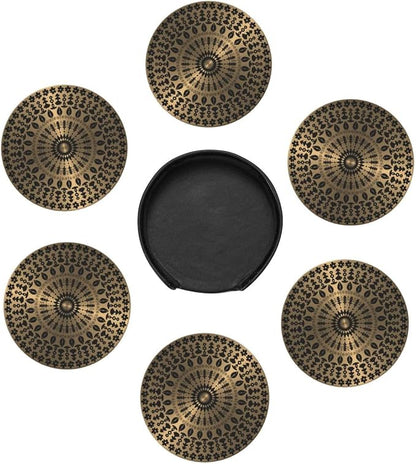 Drink Coasters with Holder Stand Set of 6 - Image 5