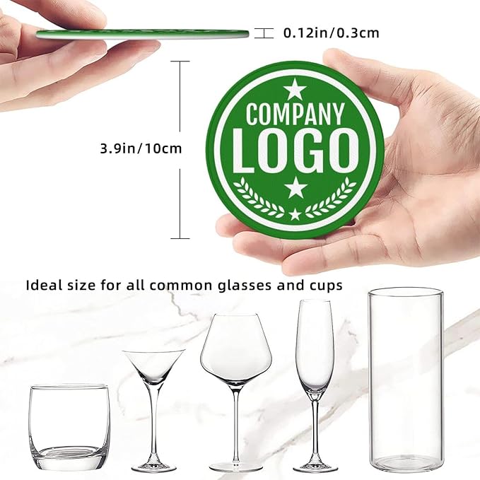 Custom Leather Coasters with Logo - Image 8