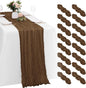 16 Pack Brown Cheesecloth Table Runners 20x120 Inch Gauze Table Runner Cheese by Yorcari
