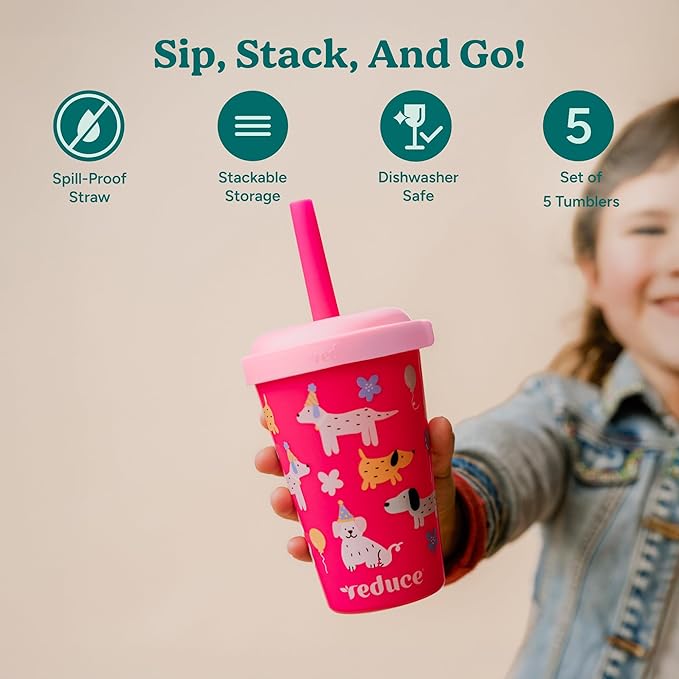 REDUCE GoGo's Kids 5-Pack 12oz Tubler Cups - Image 2