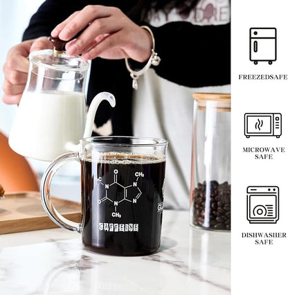 GLASKEY Caffeine Beaker Mug, 16 oz Anti-Dripping Borosilicate Caffeine Mug - Image 5