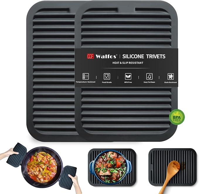 Walfos Trivets for Hot Dishes, Hot Pads for Kitchen Hot Pots and Pans, Heat by Walfos