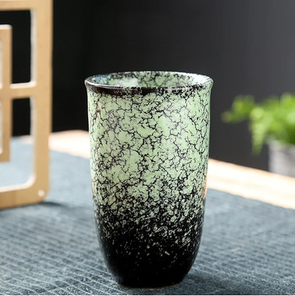 Japanese tea cups Set of 2 Chinese/Japanese style 16oz Handle-less Ceramic Tea - Image 2