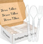 EcoDispose 72 Pcs Extra Heavy Duty Plastic Silverware Set, Disposable Utensils includes 24 Knives, 24 Forks and 24 Spoons