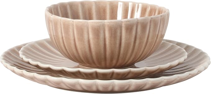 Gibson Elite Peach Orchard 12-Piece New Bone China Dinnerware Set Service - Image 10