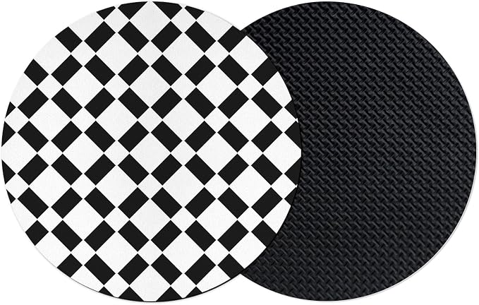Black White Minimalist Coasters Set of 2, Absorbent Coasters by Unknown