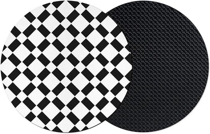 Black White Minimalist Coasters Set of 2, Absorbent Coasters by Unknown